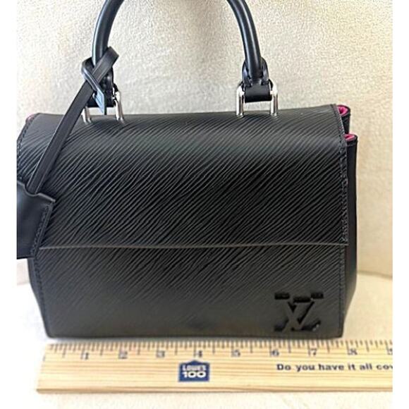 Louis Vuitton BLACK Mini Cluny Top Handle Bag Epi Leather Guitar Strap $3100 - Picture 13 of 15